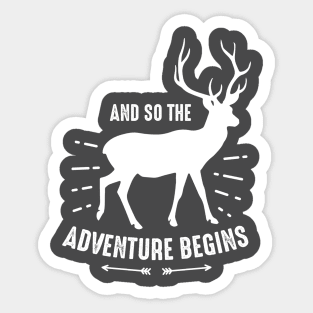 Adventure Begins T-shitrt Sticker